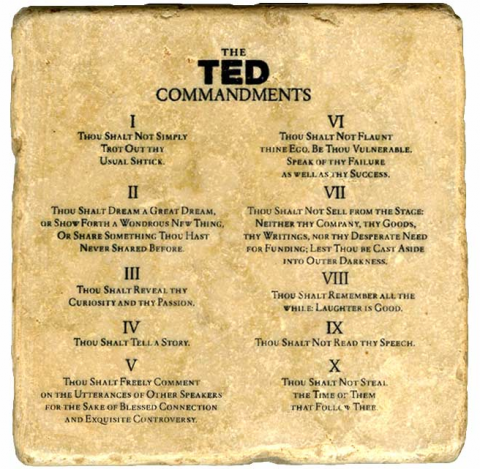 The TED Commandments (reblog swissmiss)